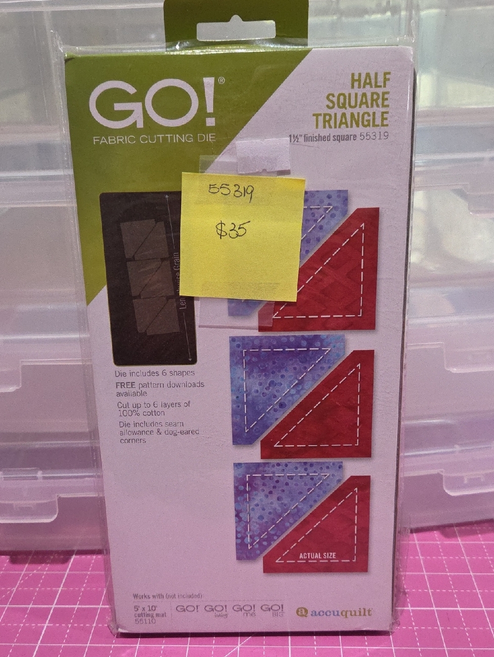 Half Square Triangle Fabric Cutting Die – #55437